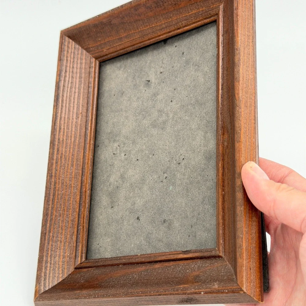 Mixed Lot of 4 Picture Frames Wood Gold Tone Metal Black 5x7 and Small Vintage